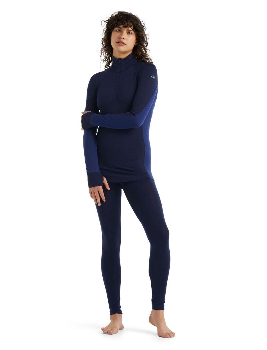 Midnight Navy / Royal Navy Women's Icebreaker BodyfitZone™ Merino 260 Zone Thermal Leggings | USA 1554CTVE